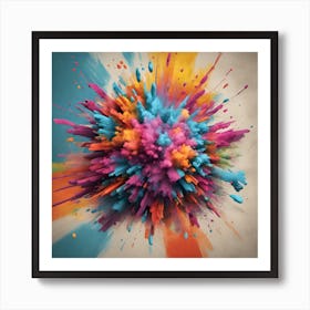 Color Exploding Art Print