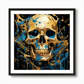 Gold Skull 8 Art Print