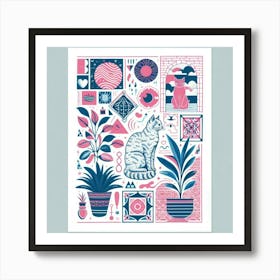 Cat Print Art Print