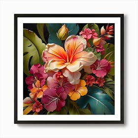 Hawaiian Flowers Art Print