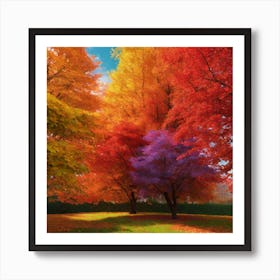 Autumn Trees Art Print