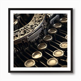 Close Up Of Typewriter Keys 2 Art Print