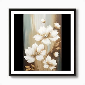 White Flowers Art Print