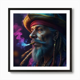 Pirate With A Cigarette Affiche