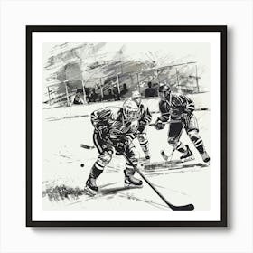 A Ice Hockey Match Hand Drawn Sketch Illustratio 1718700802 1 Art Print