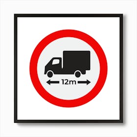 Truck On The Road.A fine artistic print that decorates the place.22 Art Print