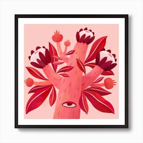 Passion Tree Square Art Print