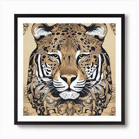 Jaguar Head Art Print