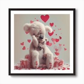 Teddy Bear Hug Art Print