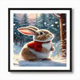 Snow Bunny Art Print