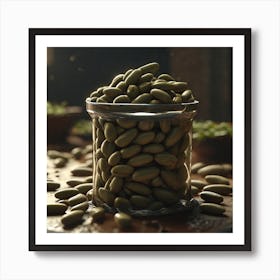 Jar Of Pistachios Art Print