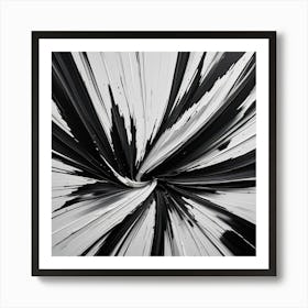 Abstract Black And White Painting 3 Art Print