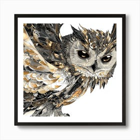 Owl Metal Art Print