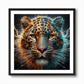 Lion And Leopard Art Print