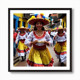 Colombian Dancers 3 Art Print
