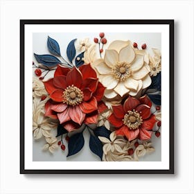 Paper Flowers 8 Art Print