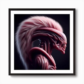 Alien Portrait Pink 3 Art Print