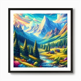 Landscape Painting 186 Art Print