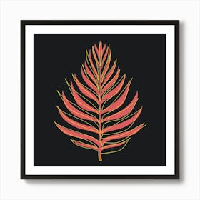 Red Leave Art Print