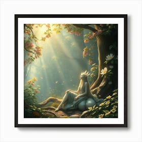 Fairy In The Forest Art Print