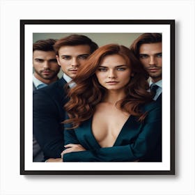 Portrait Of A Group Of Women Art Print