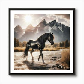 Black Stallion 1 Art Print