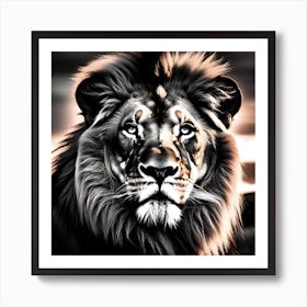 Lion Portrait 4 Art Print