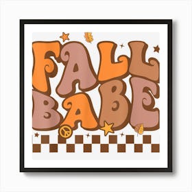 Groovy Fall Babe Thanksgiving Costume Art Print