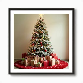 Flux Dev A Majestic Snowcovered Christmas Tree Stands Tall Its 0 Art Print