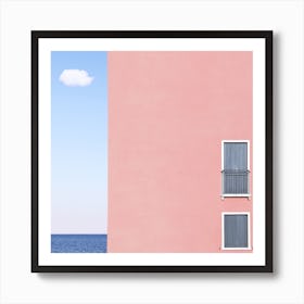 The House The Cloud The Sea Square Art Print