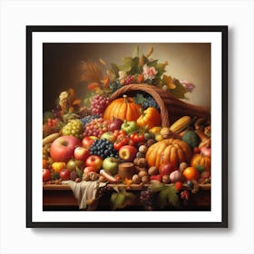 Thanksgiving Basket Art Print