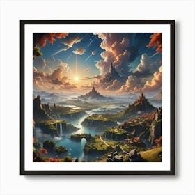 Fantasy Landscape Painting 5 Art Print