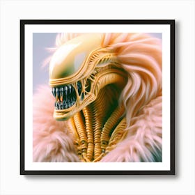 Alien Portrait Yellow 13 Art Print