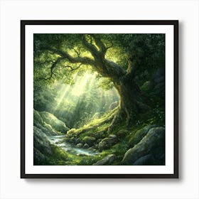 Tree In The Forest 4 Art Print