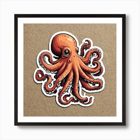 Sticker Of Octopus 1621561041 Art Print