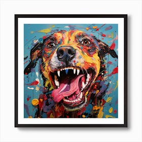 Splatter Dog Art Print