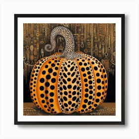 Yayoi Kusama Inspired Halloween Pumpkin Art Print