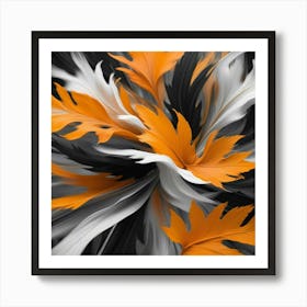 Black and White Abstract Art 316 Art Print