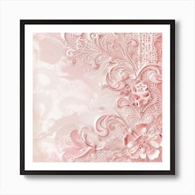 Pink Lace Art Print