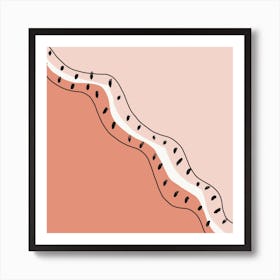 Pink Abstract Painting Art Print