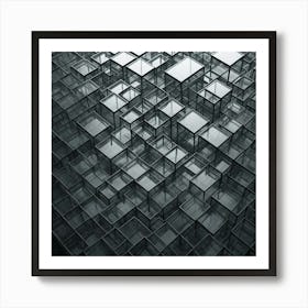 Glass Cubes Art Print