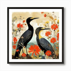 Bird In Nature Cormorant 1 Art Print