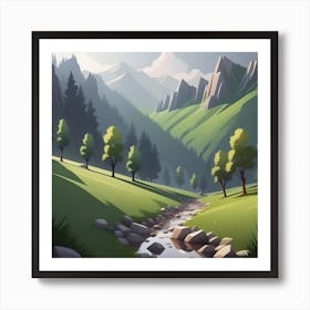 Landscape Painting 111 Art Print