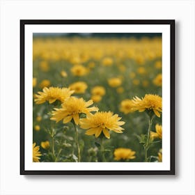 Field Of Yellow Flowers Art Print