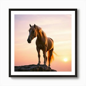 Sunset Horse 67 Art Print