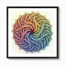 Flux Dev A Vibrant Intricate Illustration Of Intertwined Celti 1 Art Print