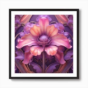 Pastel Purple Flower Art Print