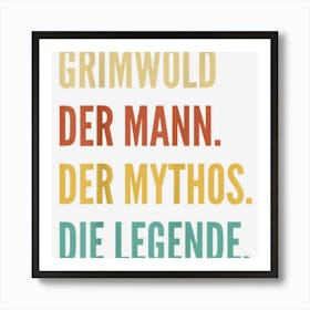 Funny German First Name Design Grimwold Affiche