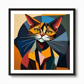 Abstract Cat 2 Art Print