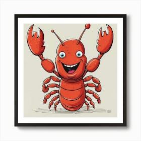 Lobster Cartoon Art Print